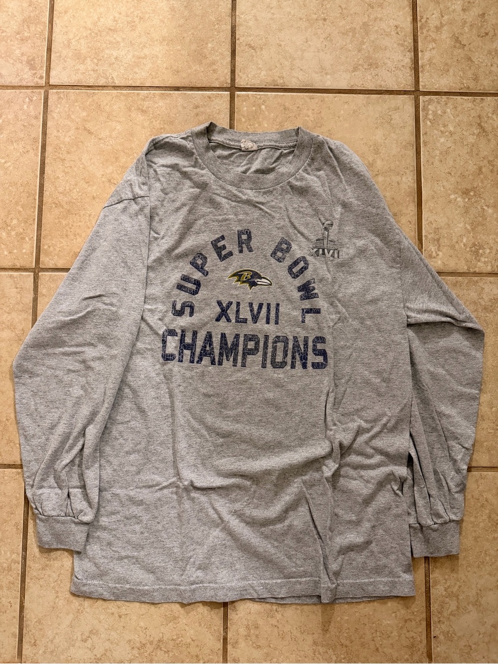 EUC Baltimore Ravens Super Bowl XLVII Champions Long Sleeve Shirt